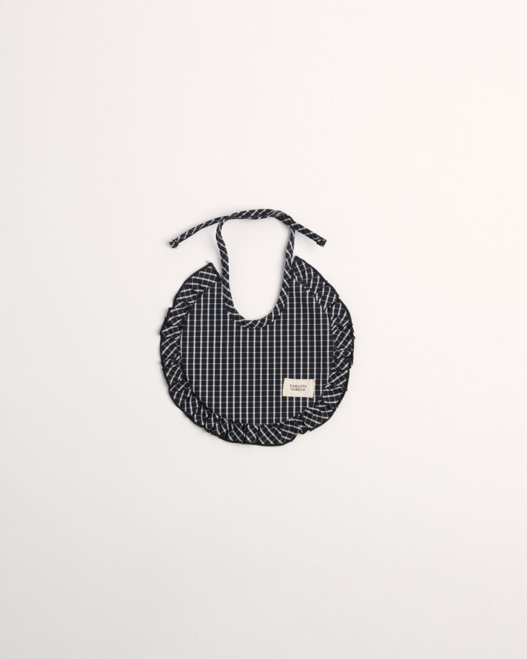 Babero Redondo Black & White Stripes